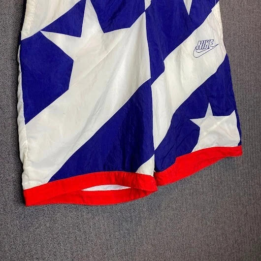 Nike Bañador Hombre Pequeño Azul Rojo EE. UU. Aire Libre Natación Retro Y2k  Foto 4 de 4