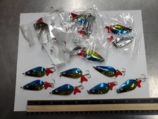 Lot of 60 Flash Spoons 3/8 oz. - Ultra Prism - Salwater/Freshwater - 2.5" - Bulk