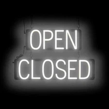 SpellBrite OPEN CLOSED Sign | Neon Sign Look, LED Light | 23.8" x 15.0"