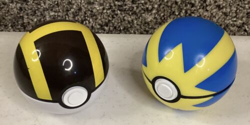 X2 EMPTY Master Ball & Blue & Yellow Ball Storage Tins - Picture 1 of 2