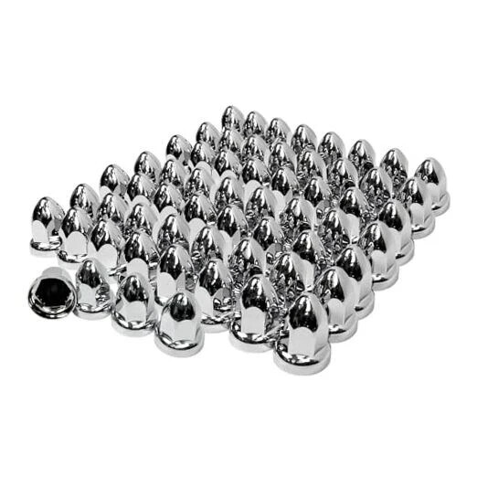 60 Pack Lug Nut Covers for Semi Trucks, 33mm by 2-1/2