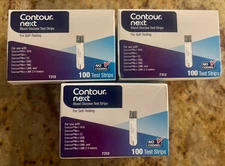 Contour Next Glucose Test Strips - 3 New Sealed Boxes 300 strips Exp. 02-28-2027