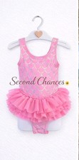 Cat Jack Pink Mermaid Tutu Swimsuit Girls 3T Iridescent Scale Tulle One Piece