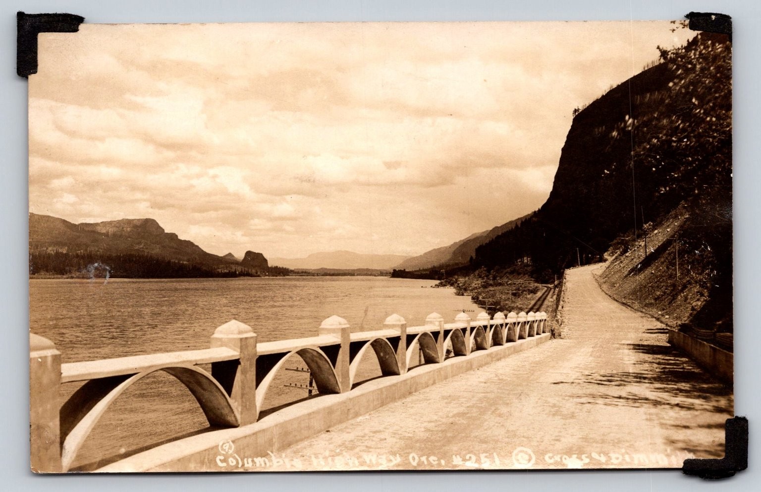 RPPC Columbia River Highway Oregon Scenic View Postcard #251 c.1920s C291