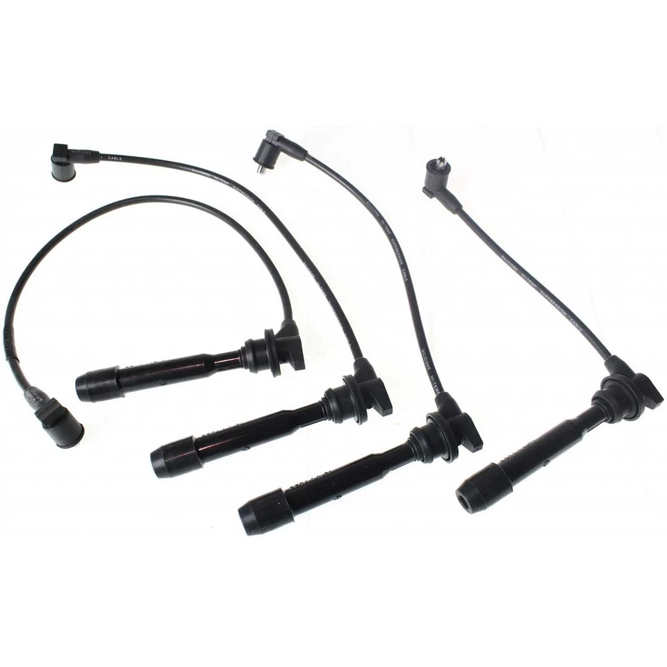 For Kia Spectra5 Spark Plug Wire 2005 06 07 2008 Set of 4 Black Finish - Image 2 of 4