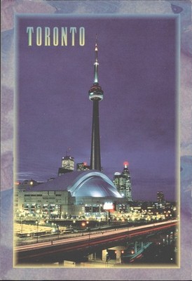 Toronto CN Tower SkyDome Nacht Postkarte Reflexionen von Kanada Buddy Moffet
