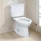 TOTO 21 Drake Universal Height Two-Piece Elongated Toilet, TORNADO Flush,