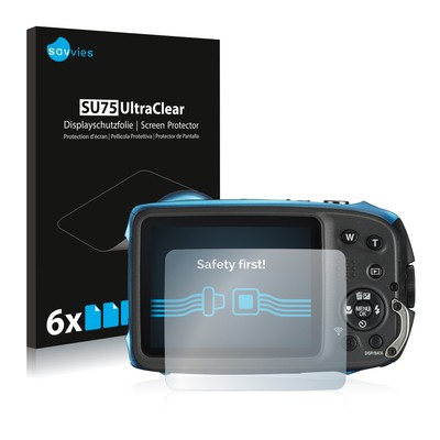 6x Folie für Fujifilm FinePix XP140 Schutzfolie Displayschutz Display Klar