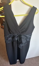 Revolution Sleeveless Black Dress w/ Satin Bow (No Size - Measurements Provided)