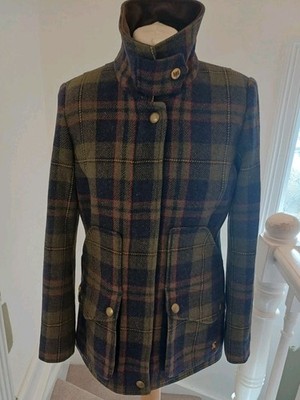 Joules Tweed Feldjacke Größe 12 Navy sehr guter Zustand. J53