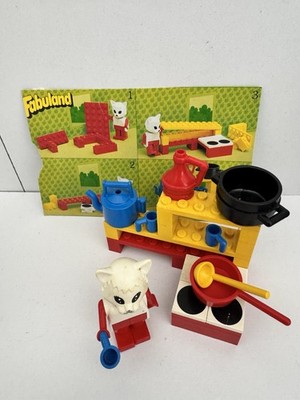Lego Fabuland 3795 kitchen with Cathy Cat - Complete