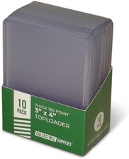 10 Pack Trading Card 3" x 4" Thick 130 Point 3.3 mm Toploaders Top Loaders