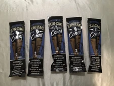 Zig-Zag Cones Blueberry  5 Packs Of 2 Cones Each In Foil