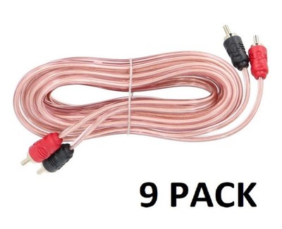 17ft RCA Interconnect Cable 2-Channels Male-to-Male Twisted Pair OFC (9 PACK)
