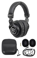 Rockville PRO-M50 Studio Stereo Headphones Detachable Cable Case Extra Ear Pad