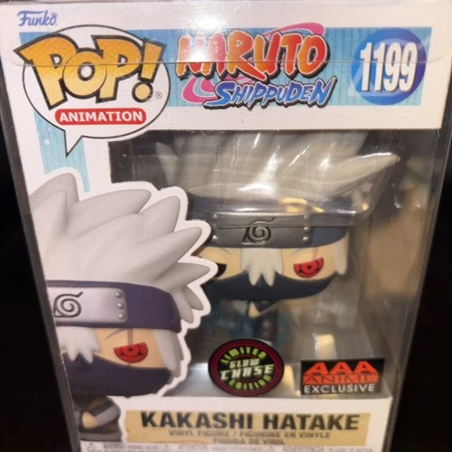 Funko Pop! Naruto: Kakashi Hatake #1199 AAA Anime Excl. GITD CHASE w/Protector
