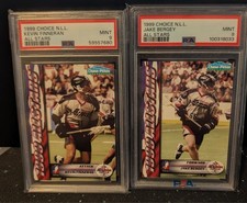 1999 Choice NLL All Star PSA 9 Lacrosse Cards (Kevin Finneran & Jake Bergey)