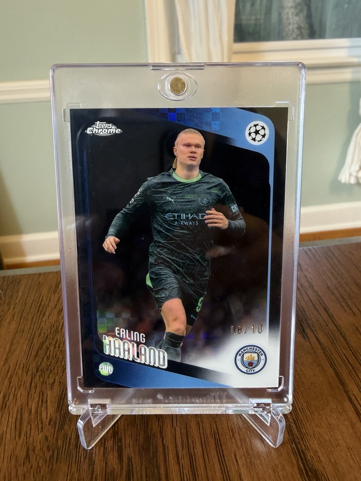 2026 Topps Chrome UEFA Champions League Erling Haaland #181 Black X-Fractor /10