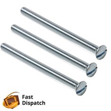 M3.5 ELECTRICAL SOCKET SWITCH SCREWS 35 40 50 75 mm CHROME STEEL RAISED EDGE