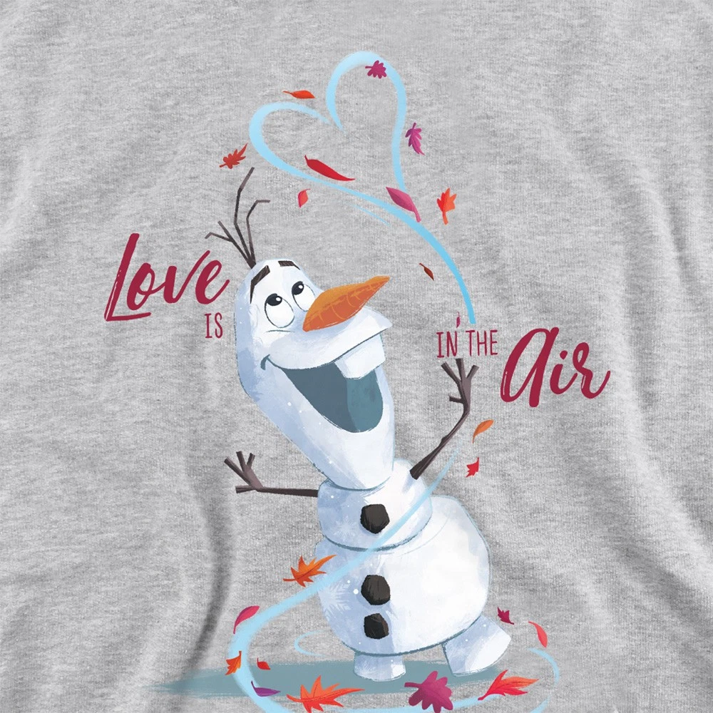 Frozen San Valentino Love Is In The Air Olaf Felpa con Cappuccio per Bambini Grigio 5 13 Anni