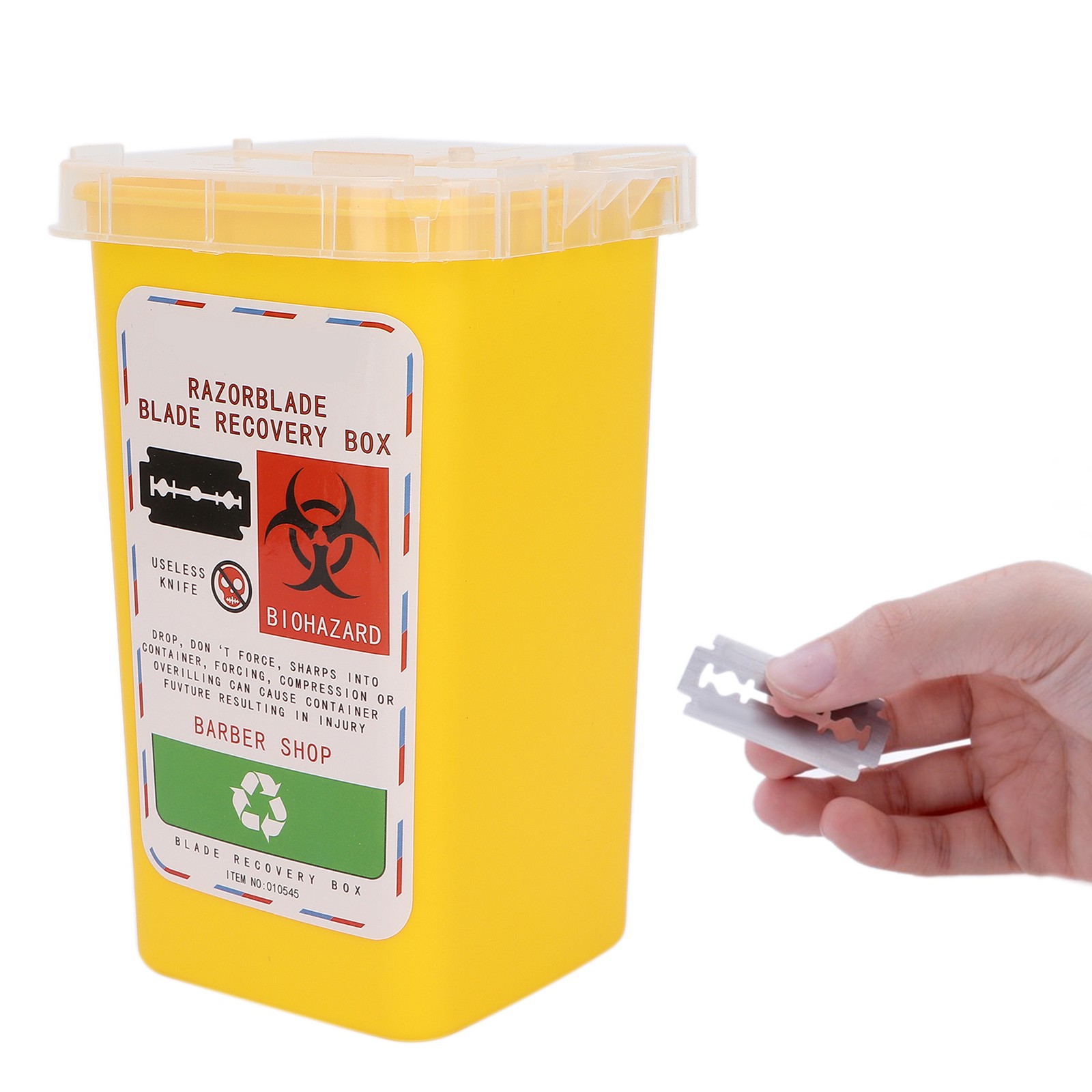 ⊹Disposal Container Barbershop Hair Salon Shaving Knife Disposal