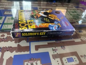 NES Nintendo Solomon's Key CIB sello redondo completo con p&oacute;ster manual probado Tecmo
