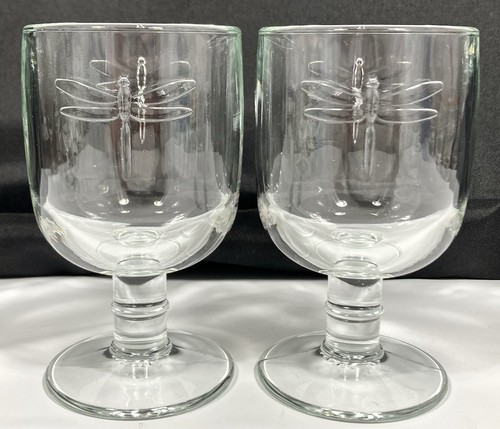 La Rochere DRAGONFLY 6 Water Wine Goblets 8.5 oz 5.25” Glass Stem Set FRANCE EX - Picture 12 of 17