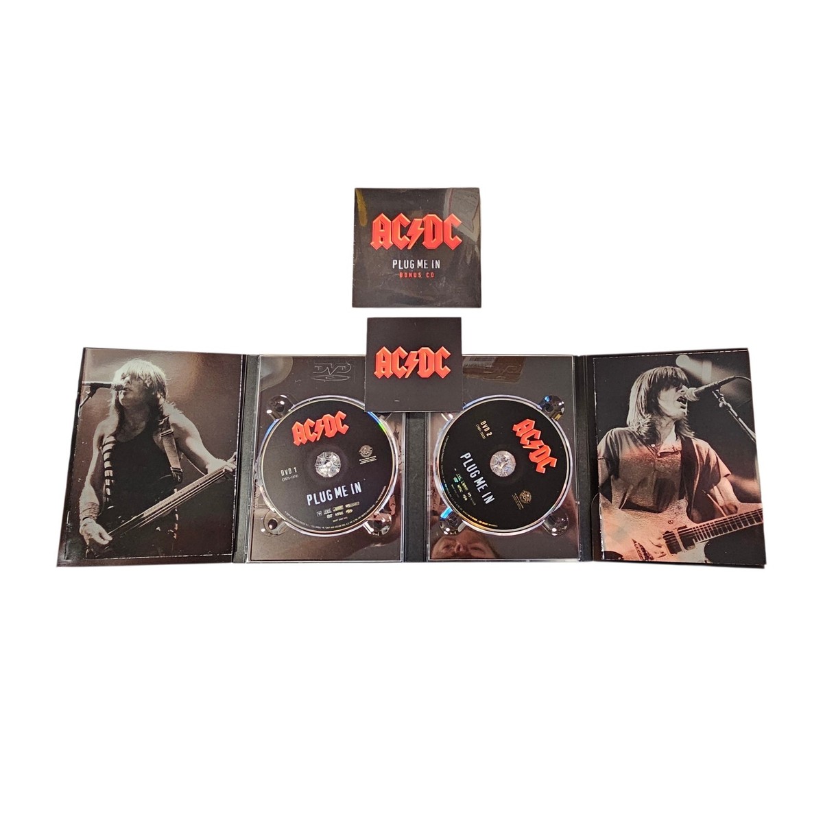 AC/DC Plug Me In 3-Disc DVD Box Set Bonus CD 2007 Columbia