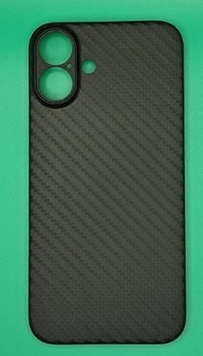 iPhone 16 Aramid Fiber Slim Case Thin Minimalist Carbon Fiber Design-Grey Black