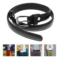 Black PU Kids Belt Adjustable Strap For Boys Jeans Pants