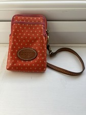 Fossil Card Phone Holder Wrist Bag Excellent Condition