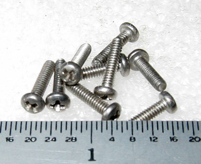2-56 X 3/8'' SCREW PAN HEAD PHILLIPS STAINLESS  STEEL - 100 pcs