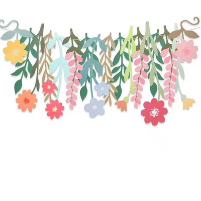 BLUMENWIESE GIRLANDE Banner Wimpel Hängen Geburtstag Party Wohndeko Geschenk