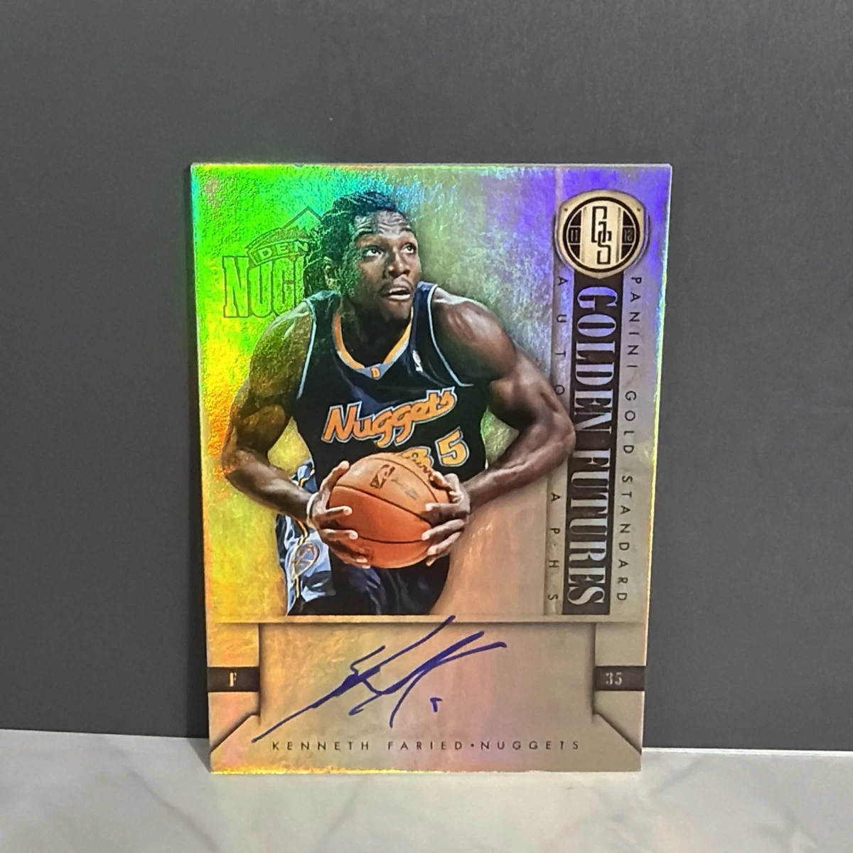 2011-12 Panini Gold Standard Golden Futures Auto Kenneth Faried #KF Auto