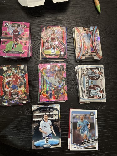 Panini 135 Card Soccer Lot Prizm Select RC Inserts Haaland Messi Yamal Kane etc