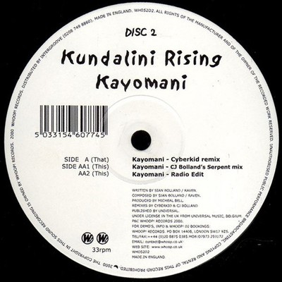 Kundalini Rising - Kayomani (Vinyl 12'' - 2000 - UK - Original)