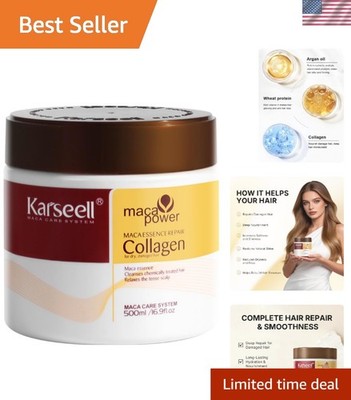 Luxury Collagen Hair Mask with Argan Oil - 500ml Deep Repair for All Hair Types