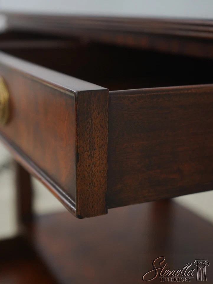 L70467: Servidor de 2 niveles con incrustaciones de caoba estilo regencia MAITLAND SMITH Foto 4 de 4