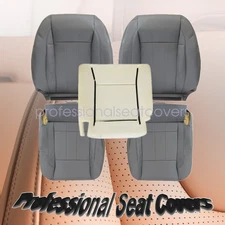 For 2006-2009 Dodge Ram 1500 2500 Driver Passenger Bottom-Top Seat Cover Gray