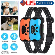 Anti Bark Collar Dog Pet Anti Barking Device Dogs Training No Shock Rechargeable
