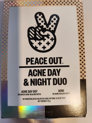 Peace Out ACNE DAY & NIGHT DUO, Salicylic acid, Retinol and Aloe - 20 Dots total