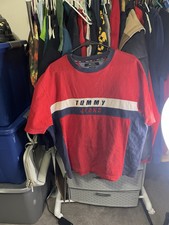 Size XL- Vintage Tommy Jeans Made In USA Flag Emblem Graphic Shirt Hilfiger Rare