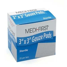 Medique 61273 Gauze Pads - Sterile 3" x 3" Pad 25/Box