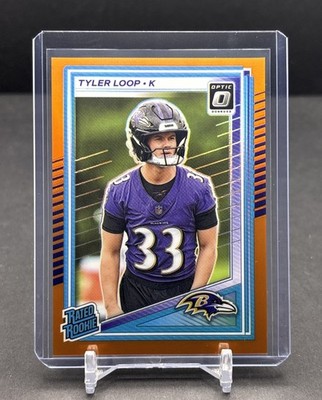2025 PANINI DONRUSS OPTIC NFL #227 Tyler Loop Ravens RC Orange Prizm /299