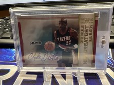 Clyde Drexler Auto Game Used Patch 2009-10 National Treasures NBA Greatest /25