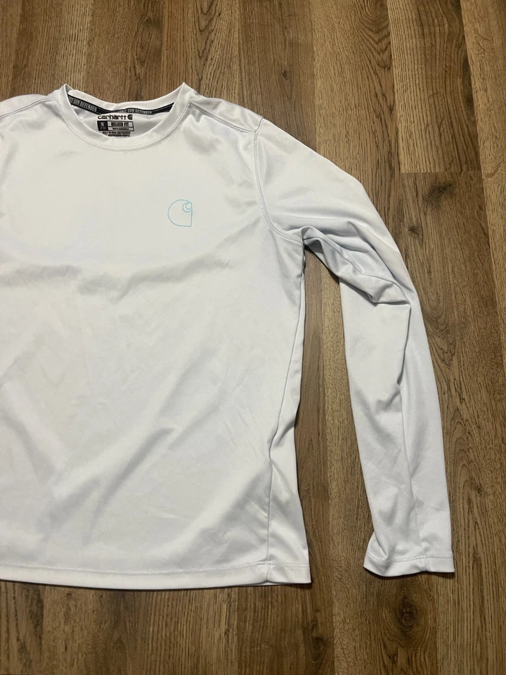 Camisa Carhartt, Meninos Jovens Tamanho Médio, Branca, Manga Longa, Roupa Atlética, Relax - Imagem 4 de 4