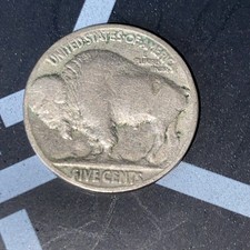 1937 Buffalo Indian Head Nickel Coin, Five Cents