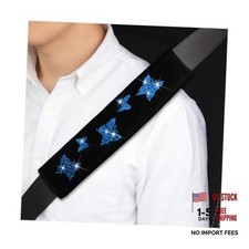 2PCS Car Seat Belt Covers, Butterfly Seatbelt Pads Blue