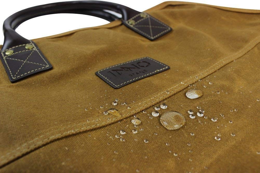 INNO STAGE Heavy Duty Wax Canvas Log Carrier Tote,Large Fire Wood Bag,Durable