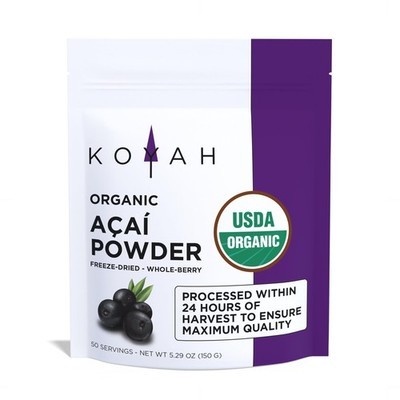 KOYAH - Organic Acai Powder 150g - 50 Servings Brazil Grown, Freeze-Dried, 10...